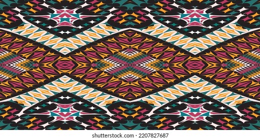 diseño de patrones étnicos sin fisuras.Diseño tradicional geométrico étnico oriental de ikat.Patrón geométrico étnico oriental Diseño tradicional para el fondo, alfombra, ropa, envoltura, tela, bordado