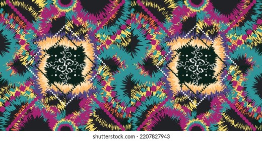 seamless ethnic pattern design.Geometric ethnic oriental ikat pattern traditional Design.Geometric ethnic oriental pattern traditional Design for background,carpet,clothing,wrapping,fabric,embroidery