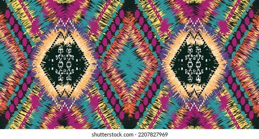 diseño de patrones étnicos sin fisuras.Diseño tradicional geométrico étnico oriental de ikat.Patrón geométrico étnico oriental Diseño tradicional para el fondo, alfombra, ropa, envoltura, tela, bordado