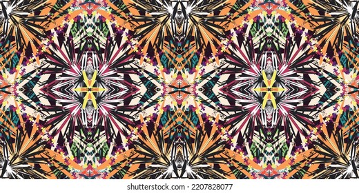 seamless ethnic pattern design.Geometric ethnic oriental ikat pattern traditional Design.Geometric ethnic oriental pattern traditional Design for background,carpet,clothing,wrapping,fabric,embroidery