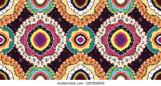 seamless ethnic pattern design.Geometric ethnic oriental ikat pattern traditional Design.Geometric ethnic oriental pattern traditional Design for background,carpet,clothing,wrapping,fabric,embroidery