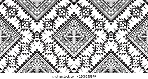 seamless ethnic pattern design.Geometric ethnic oriental ikat pattern traditional Design.Geometric ethnic oriental pattern traditional Design for background,carpet,clothing,wrapping,fabric,embroidery
