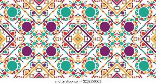 seamless ethnic pattern design.Geometric ethnic oriental ikat pattern traditional Design.ethnic oriental pattern,fabric,embroidery.Mexican pattern.merican pattern.latin african.indian fabric.Mexican