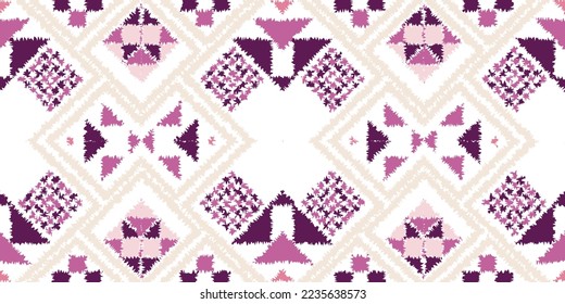 diseño de patrones étnicos sin fisuras.Patrón geométrico étnico oriental ikat tradicional Diseño.patrón étnico oriental,tejido,bordado.Patrón mexicano.patrón americano.latin africano.rosado étnico sin costuras