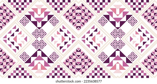 diseño de patrones étnicos sin fisuras.Patrón geométrico étnico oriental ikat tradicional Diseño.patrón étnico oriental,tejido,bordado.Patrón mexicano.patrón americano.latin africano.rosado étnico sin costuras