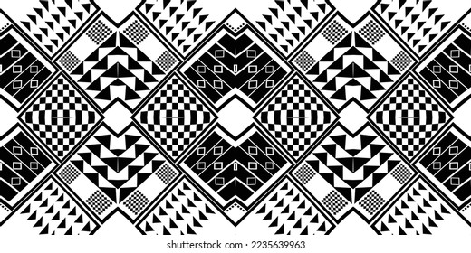 seamless ethnic pattern design.Geometric ethnic oriental ikat pattern traditional Design.ethnic oriental pattern.embroidery.Mexican pattern.merican .latin african.white and black ethnic seamless.ikat
