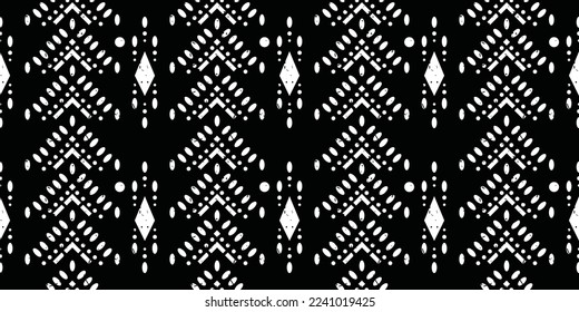 Nahtloses ethnisches Muster.Geometrisches ethnisch-orientalisches Muster, traditionelles Design.ethnisch-orientalisches Muster.embroidery.Mexican.latin african.weiß und schwarz ethnisch nahtlos.ikat