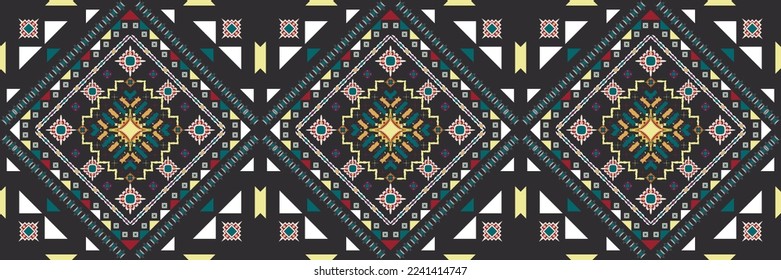 seamless ethnic pattern design.Geometric ethnic oriental ikat pattern traditional Design.ethnic oriental pattern,fabric,embroidery.Mexican pattern.merican pattern.latin african.indian fabric.Mexican