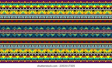 seamless ethnic pattern design.Geometric ethnic oriental ikat pattern traditional Design.ethnic oriental pattern,fabric,embroidery.Mexican pattern.merican pattern.latin african.indian.Aztec style