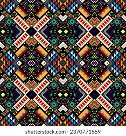 seamless ethnic pattern design.Geometric ethnic oriental ikat pattern traditional Design.ethnic oriental pattern,fabric,embroidery.Mexican pattern.merican pattern.latin african.indian fabric.Mexican