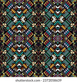 seamless ethnic pattern design.Geometric ethnic oriental ikat pattern traditional Design.ethnic oriental pattern,fabric,embroidery.Mexican pattern.merican pattern.latin african.indian fabric.Mexican