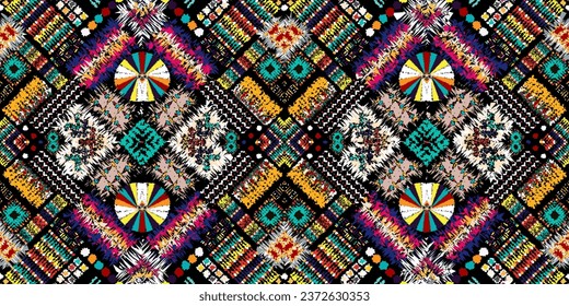 seamless ethnic pattern design.Geometric ethnic oriental ikat pattern traditional Design.ethnic oriental pattern,fabric,embroidery.Mexican pattern.merican pattern.latin african.indian fabric.Mexican