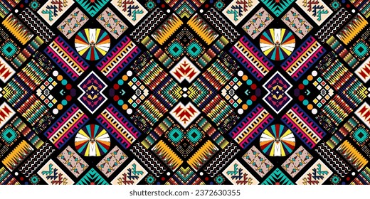 diseño de patrones étnicos sin fisuras.Patrón geométrico étnico oriental ikat tradicional Diseño.patrón étnico oriental,tejido,bordado.Patrón mexicano.patrón americano.tejido africano.indio.mexicano.méxico