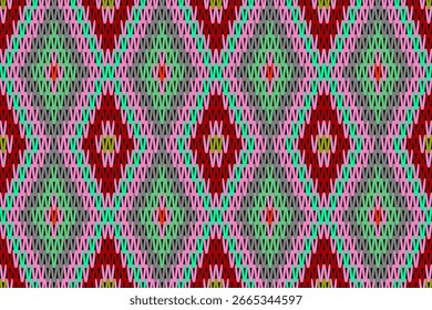 Patrón étnico sin fisuras. Bordado sobre tela. Textura de Vector tribal.