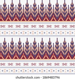 nahtloses ethnisches Muster mit geometrischen Formen. geeignet für Drucktextilien, Ärmel, Hemd, Sarong usw., schöne Design für Stoffdruck