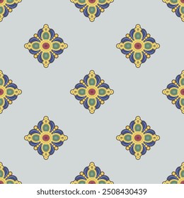 Motif ethnique harmonieux de mandalas géométriques. Sur fond clair.