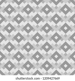 Seamless ethnic pattern. Geometrical shapes motif. Mosaic ornament. Tribal wallpaper. Folk background. Figures backdrop. Digital paper, page fill, abstract, textile print, web design, vector artwork.