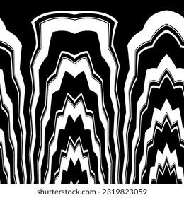 Seamless ethnic pattern. Handmade. Horizontal stripes. Black and white print for your textiles. Vector illustration.