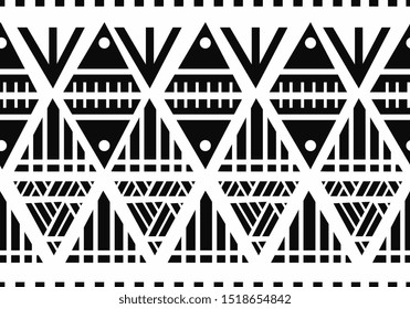 Seamless ethnic pattern. Handmade Maori style stripes. colorful print for your textiles. Vector illustration.