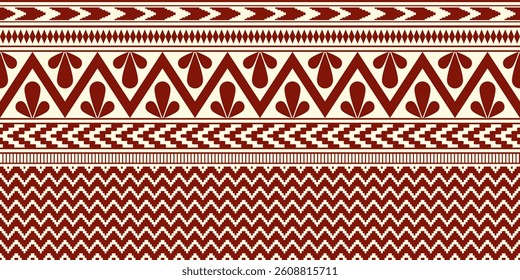 Seamless ethnic pattern made of geometric shapes design for all types of textiles and printing, fabric, clothing, embroidery, bohemian style, carpet.	
