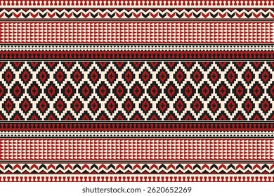 Seamless ethnic pattern made of geometric shapes design for all types of textiles and print