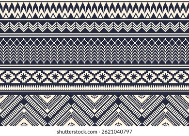 Seamless ethnic pattern made of geometric shapes design for all types of textiles and print
