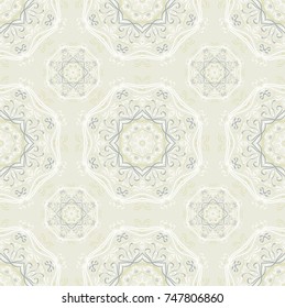 Seamless ethnic pattern with mangalas. Vector, indian. For fabric, web-sites and paper. Boho chic design. Summer fashion. For wallpaper, pattern fills, coloring books and pages for kids and adults.