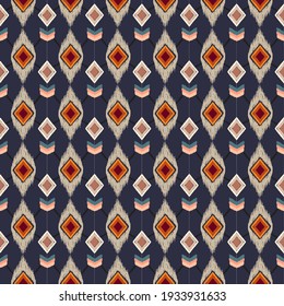 Seamless ethnic pattern in mint tints.Tribal seamless colorful geometric pattern.Ethnic vector texture.Traditional ornament.Embroidery texture with geometric ornament.Pattern for surface design.EPS10