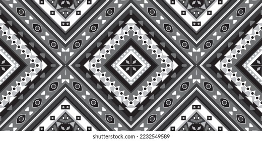 Seamless ethnic pattern in mint tints.Tribal seamless colorful geometric pattern.Ethnic vector texture.Traditional ornament.Embroidery texture with geometric ornament.Pattern for surface design.EPS10