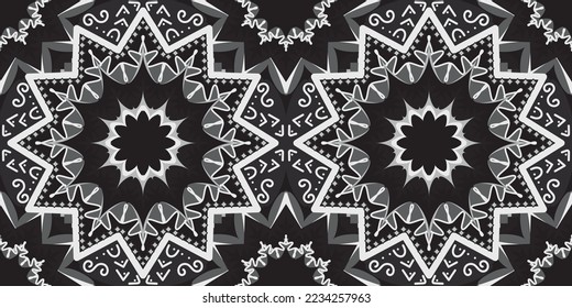 Seamless ethnic pattern in mint tints.Tribal seamless colorful geometric pattern.Ethnic vector texture.Traditional ornament.Embroidery texture with geometric ornament.Pattern for surface design.EPS10