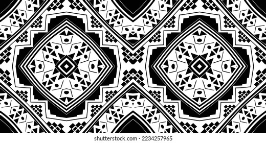Seamless ethnic pattern in mint tints.Tribal seamless colorful geometric pattern.Ethnic vector texture.Traditional ornament.Embroidery texture with geometric ornament.Pattern for surface design.EPS10
