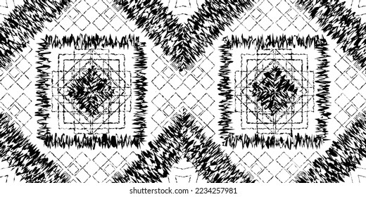 Seamless ethnic pattern in mint tints.Tribal seamless colorful geometric pattern.Ethnic vector texture.Traditional ornament.Embroidery texture with geometric ornament.Pattern for surface design.EPS10