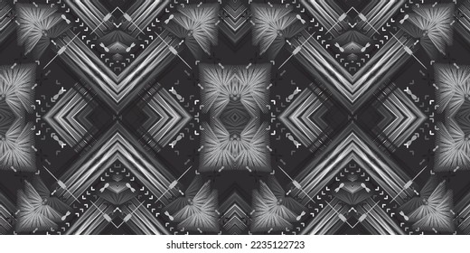 Seamless ethnic pattern in mint tints.Tribal seamless colorful geometric pattern.Ethnic vector texture.Traditional ornament.Embroidery texture with geometric ornament.Pattern for surface design.EPS10