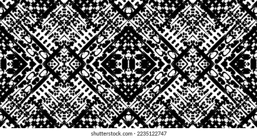Seamless ethnic pattern in mint tints.Tribal seamless colorful geometric pattern.Ethnic vector texture.Traditional ornament.Embroidery texture with geometric ornament.Pattern for surface design.EPS10