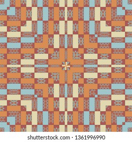 Seamless ethnic pattern, navajo vector wallpaper, abstract textile print