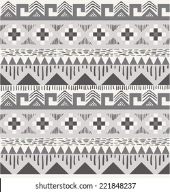 Seamless ethnic pattern in neutral colors