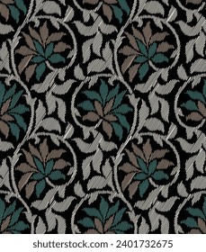 seamless ethnic pattern on black background
