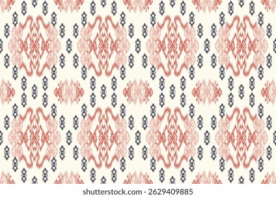 Seamless ethnic pattern oriental  traditional design for background backdrop carpet wallpaper clothing batik fabric tribal textile vector illustration ikat print embroidery motif style for decoration