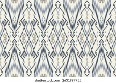 Seamless ethnic pattern oriental  traditional design for background backdrop carpet wallpaper clothing batik fabric tribal textile vector illustration ikat print embroidery motif style for decoration
