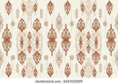 Seamless ethnic pattern oriental  traditional design for background backdrop carpet wallpaper clothing batik fabric tribal textile vector illustration ikat print embroidery motif style for decoration
