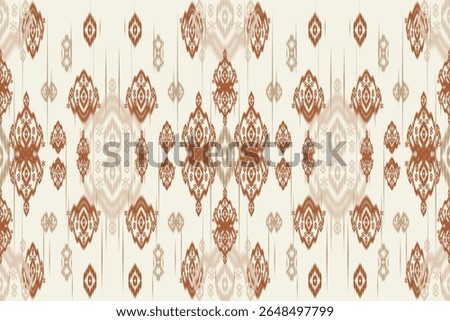 Seamless ethnic pattern oriental  traditional design for background backdrop carpet wallpaper clothing batik fabric tribal textile vector illustration ikat print embroidery motif style for decoration