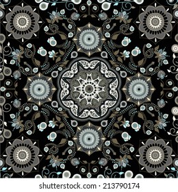Seamless ethnic pattern. Ornamental wallpaper, background