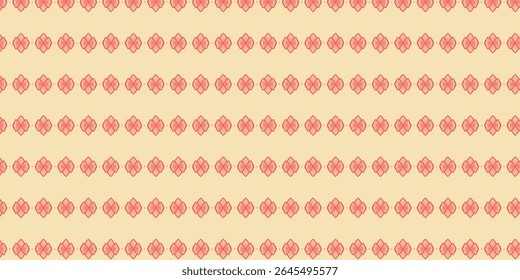 Patrón étnico sin fisuras con motivos de inspiración tribal rojo sobre fondo beige. Ideal para temas de diseño textil, Fondo de pantalla y cultural.
