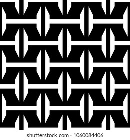 Seamless ethnic pattern. Repeated dumbbells background. Tribal ornament. Traditional window tracery image. Ancient ethnic mosaic motif. Digital paper, textile print, web design, page fill. Vector art.