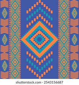 Seamless Ethnic Pattern Texture .Navajo Geometric Print,Rustic Decorative Ornament.Abstract Geometric Pattern.Native American Pattern Ornament for the design of Clothing
