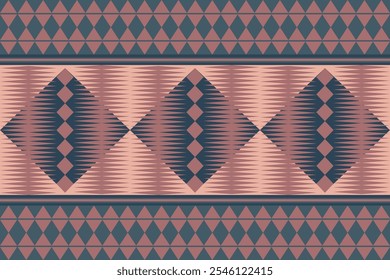 Textura De Patrón Étnico Sin Costuras. Impresión geométrica navajo, ornamento decorativo rústico. Patrón geométrico Abstractas. Ornamento de patrón nativo americano para el diseño de ropa