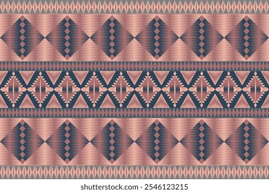 Textura De Padrão Étnico Sem Costura. Impressão Geométrica Navajo, Ornamento Decorativo Rústico. Padrão Geométrico Abstrato. Ornamento padrão nativo americano para o design de roupas