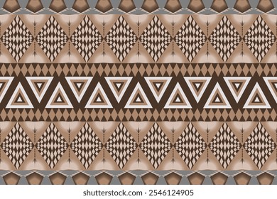 Textura De Patrón Étnico Sin Costuras. Impresión geométrica navajo, ornamento decorativo rústico. Patrón geométrico Abstractas. Ornamento de patrón nativo americano para el diseño de ropa