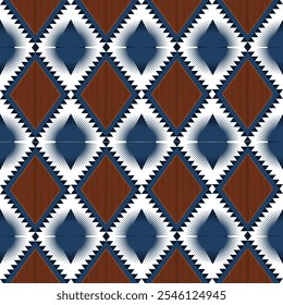 Textura De Patrón Étnico Sin Costuras. Impresión geométrica navajo, ornamento decorativo rústico. Patrón geométrico Abstractas. Ornamento de patrón nativo americano para el diseño de ropa