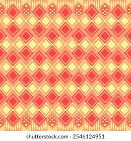 Seamless Ethnic Pattern Texture. Navajo Geometric Print, Rustic Decorative Ornament. Abstract Geometric Pattern. Native American Pattern Ornament for the design of Clothing